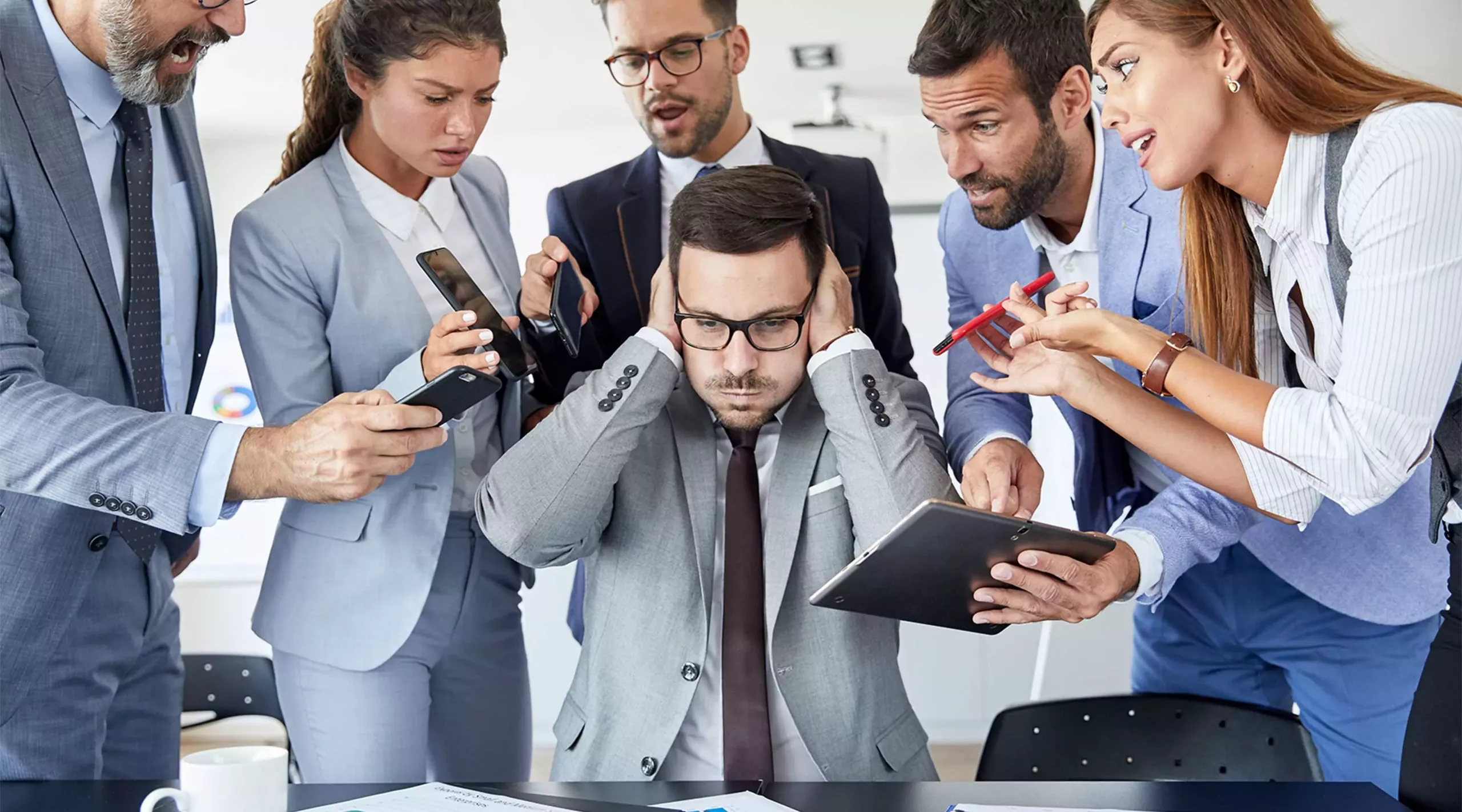 Geschäftsmann Stress überfordertes Arbeitsproblem Job behalten, Geschäftsmann Stress überfordertes.