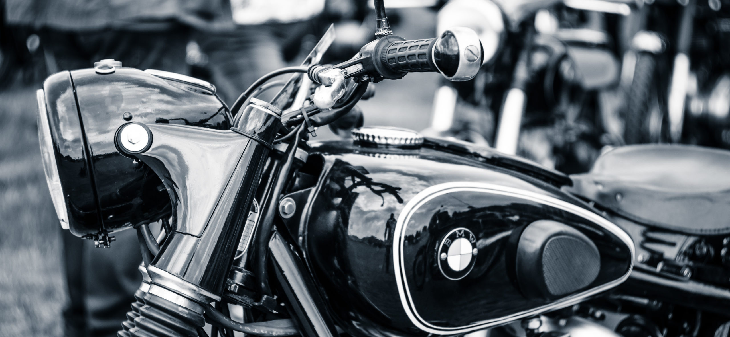 PAAREN IM GLIEN, GERMANY – MAY 23, 2015: Detail of motorcycle BM