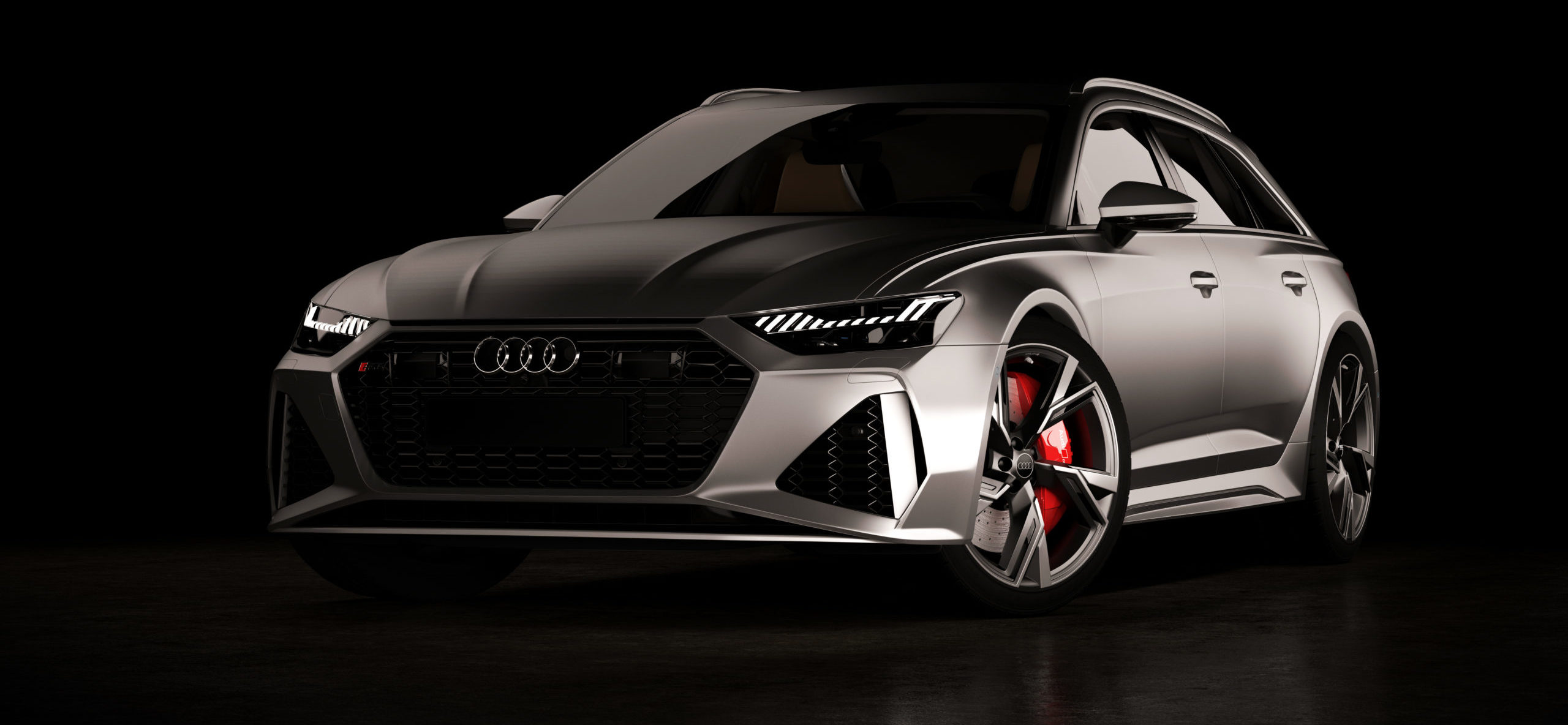 Almaty, Kazakhstan. MARCH 28, 2020: Audi RS6 Avant luxury stylish car isolated on white background. 3D render